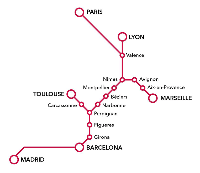 Kooperationszüge Frankreich Spanien